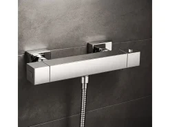 Encarre Misturador termostático para chuveiro cromado Essebagno
