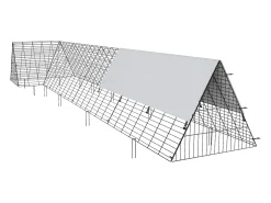Enclosure de Galinheiro SucceBuy, 400 x 100 x 61cm, Túnel Exterior Portátil, Verde
