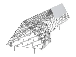 Enclosure de Galinheiro SucceBuy, 400 x 100 x 61cm, Túnel Exterior Portátil, Verde