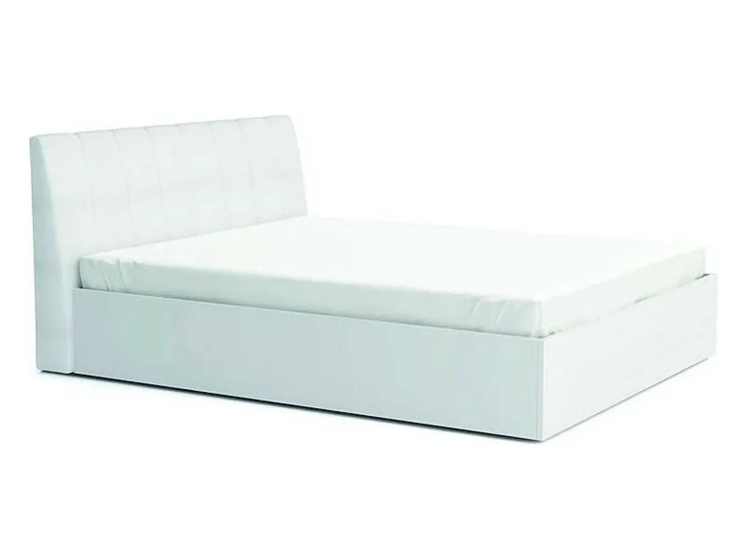 Ensemble chambre VERONA : Lit 160 cm, commode 3 tiroirs, tables de chevet, armoire 4 portes, blanc brillant