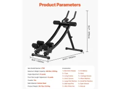 Equipamento para Abdominais SucceBuy, Equipamento de Treinamento Abdominal com Dupla Pista