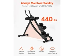 Equipamento para Abdominais SucceBuy, Equipamento de Treinamento Abdominal com Dupla Pista