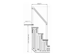Escada simples para piscina