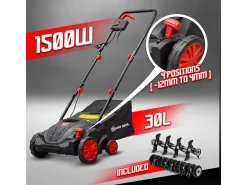 Escarificador e Aparador Elétrico 1500W - 32cm com Regulação de Altura e Saco de Recolha
