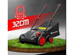 Escarificador e Aparador Elétrico 1500W - 32cm com Regulação de Altura e Saco de Recolha