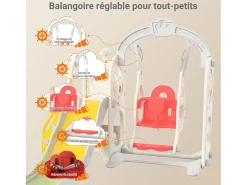 Escorregador + Balanço + Estrutura de Bola + Telescópio Navio Pirata Branco