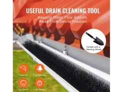 Escova de Proteção para Calha SucceBuy 24 m Anti-Folhas 12,7 cm Modelo 0809-27 Material PP Fio de Aço Galvanizado