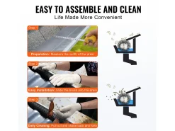 Escova de Proteção para Calha SucceBuy 9,1 m Anti-Folhas 12,7 cm, 10 peças, Material PP + Aço Galvanizado, Peso 1,45 kg