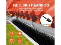 Escova Protetora de Calha SucceBuy 18 m Cerdas Longas 13,3 cm Anti-Folhas, 20 Peças, PP + Fio de Aço, Resistente à Corrosão