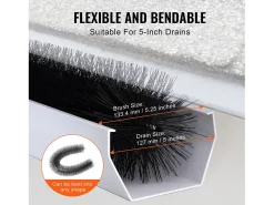 Escova Protetora de Calha SucceBuy 18 m Cerdas Longas 13,3 cm Anti-Folhas, 20 Peças, PP + Fio de Aço, Resistente à Corrosão