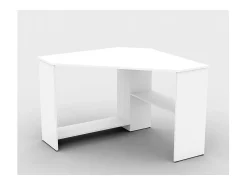 Escritório de canto design ideal para pequenos espaços coleção KARO na cor branca.