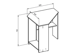 Escritório de canto design ideal para pequenos espaços coleção KARO na cor branca.