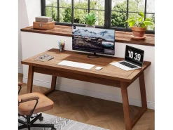Escritório em casa: mesa de escritório para computador de 140 cm com gaveta