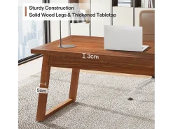 Escritório em casa: mesa de escritório para computador de 140 cm com gaveta