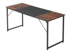 Escritório para Computador SucceBuy 160 x 60 x 75 cm, Mesa de Escritório para Computador em Madeira com Estrutura de Metal, Mesa de Estudo Simples e Moderna