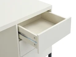 Escrivaninha com 3 gavetas em MDF e metal nas cores bege e preto - TIMFIA por Pascal Morabito