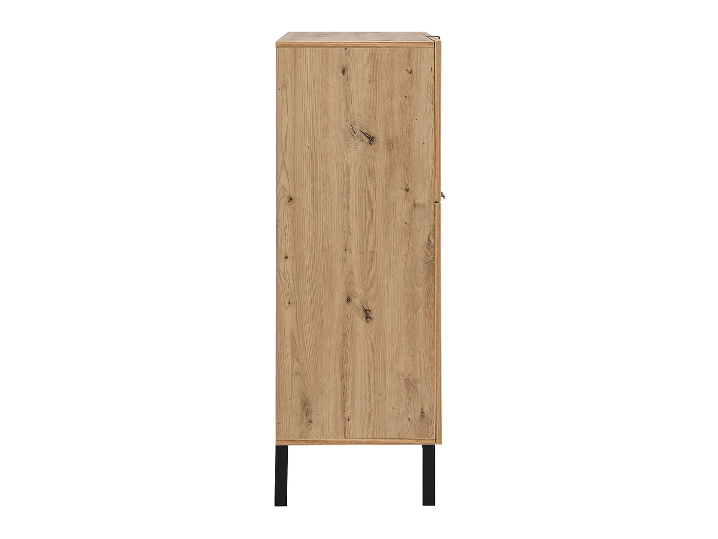 Escrivaninha com 2 portas e 3 gavetas em MDF e metal, cor natural - ERWIN