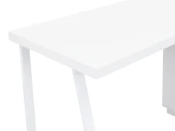 Escrivaninha com compartimentos 1 gaveta e 1 porta MDF natural e aço branco GOTAMA