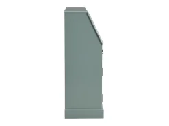 Escrivaninha com espaço para armazenamento - Estilo rústico - Pinheiro e MDF - Verde amêndoa - CLEORE