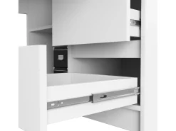 Escrivaninha de Canto B20 Direita com 3 Gavetas e Porta - Branco Mat 155x85 cm