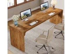Escrivaninha de computador com 180 cm de comprimento, mesa de trabalho em madeira extra longa