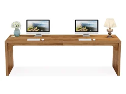 Escrivaninha de computador com 180 cm de comprimento, mesa de trabalho em madeira extra longa