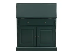 Escrivaninha em pinho e MDF com arrumação verde escuro - CLEORE