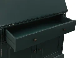 Escrivaninha em pinho e MDF com arrumação verde escuro - CLEORE