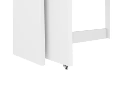 Escrivaninha extensível 110×40×78 cm - combinação flexível - com rodas - certificado FSC - branco