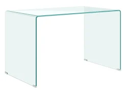 Escrivaninha Glassy em vidro curvado 120x70x75 cm
