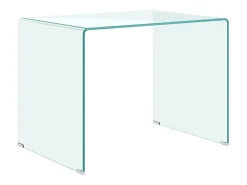 Escrivaninha Glassy em vidro curvado 100x60x75 cm