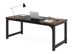 Escrivaninha para Notebook, Mesa, Escrivaninha para Trabalho Remoto, Posto de Trabalho para Escritório, 180 x 80 x 75 cm