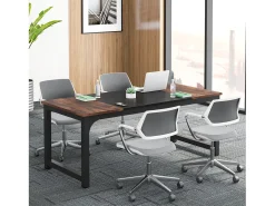 Escrivaninha para Notebook, Mesa, Escrivaninha para Trabalho Remoto, Posto de Trabalho para Escritório, 180 x 80 x 75 cm