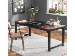 Escrivaninha para Notebook, Mesa, Escrivaninha para Trabalho Remoto, Posto de Trabalho para Escritório, 180 x 80 x 75 cm