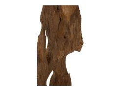 Escultura Artesanal Decorativa Em Madeira Teca Estilo Étnico Rakat Mauro Ferretti