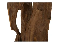 Escultura Artesanal Decorativa Em Madeira Teca Estilo Étnico Rakat Mauro Ferretti