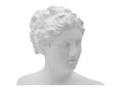Escultura clássica decorativa de meia cabeça em poliresina H34cm Mulher Mauro Ferretti