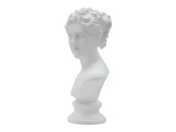 Escultura clássica decorativa de meia cabeça em poliresina H34cm Mulher Mauro Ferretti