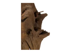 Escultura Decorativa Étnica Em Madeira Teca Feita A Mão Akar Mauro Ferretti