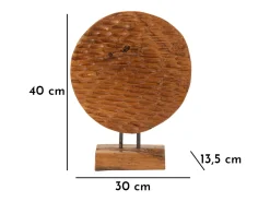 Escultura Étnica Decorativa Em Madeira Teca Feita A Mão Coin Mauro Ferretti