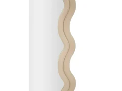 Espelho Allen, Espelho, Artigo de decoração de parede, Decoração com espelho, 60x6 h160 cm, Creme