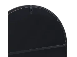 Espelho arqueado em metal contemporâneo - L.65 x A.80 cm - Preto - MAILEN