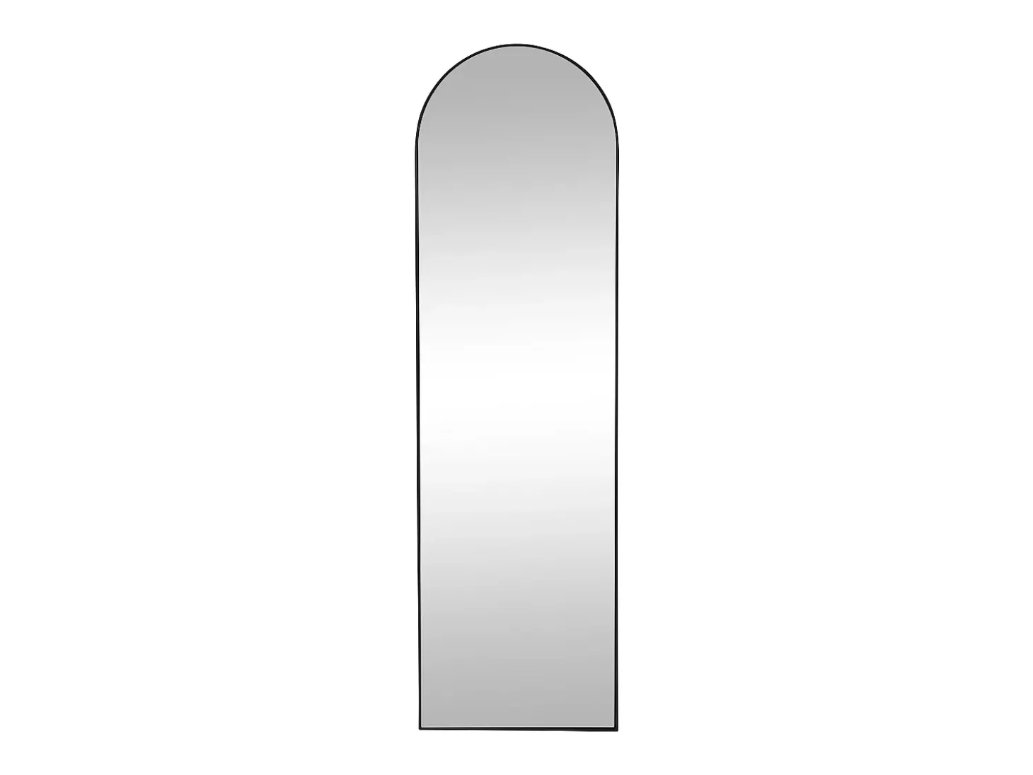 Espelho arqueado para pousar em metal - 65 x 170 cm - Preto - MAILEN