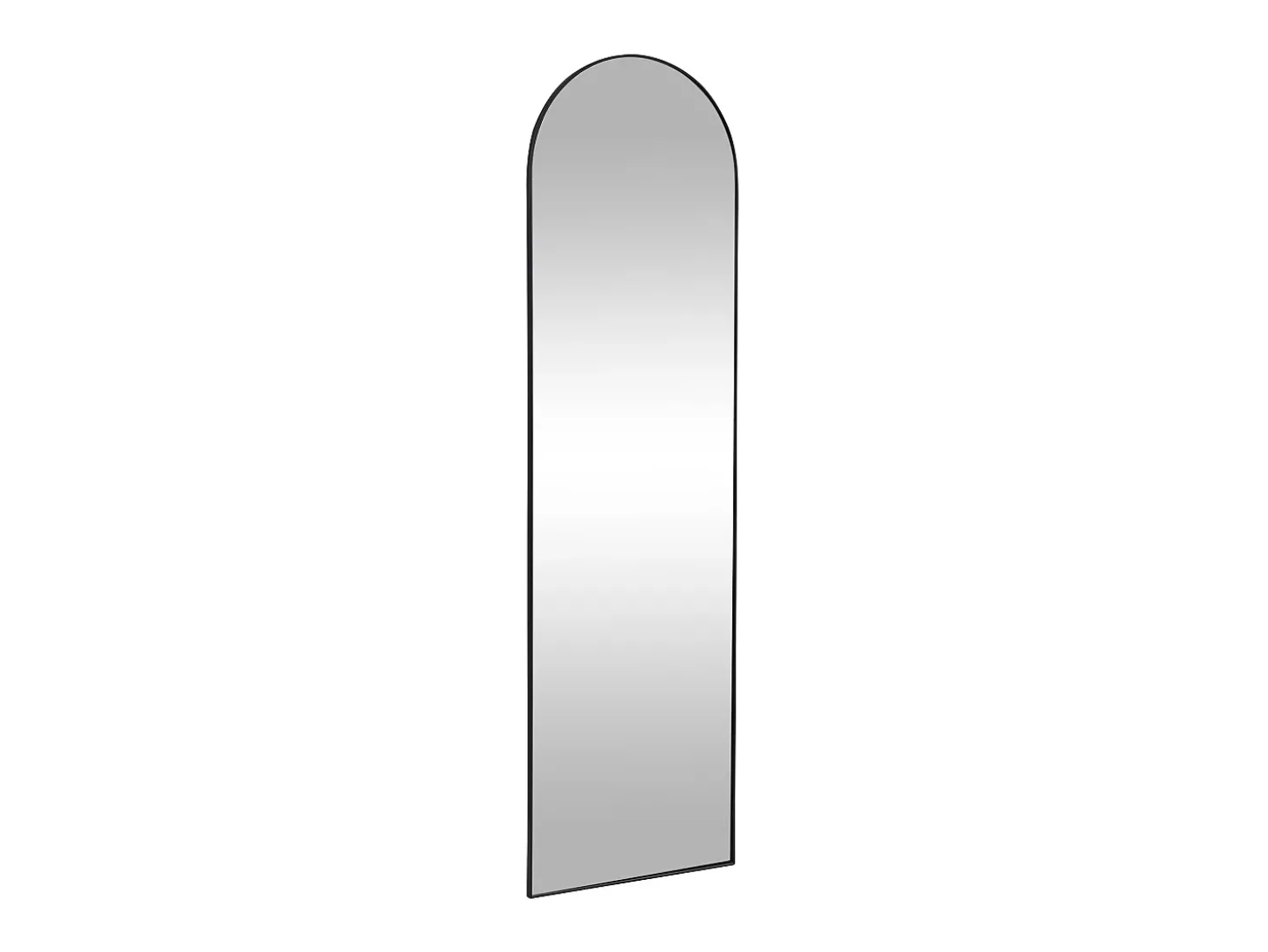 Espelho arqueado para pousar em metal - 65 x 170 cm - Preto - MAILEN