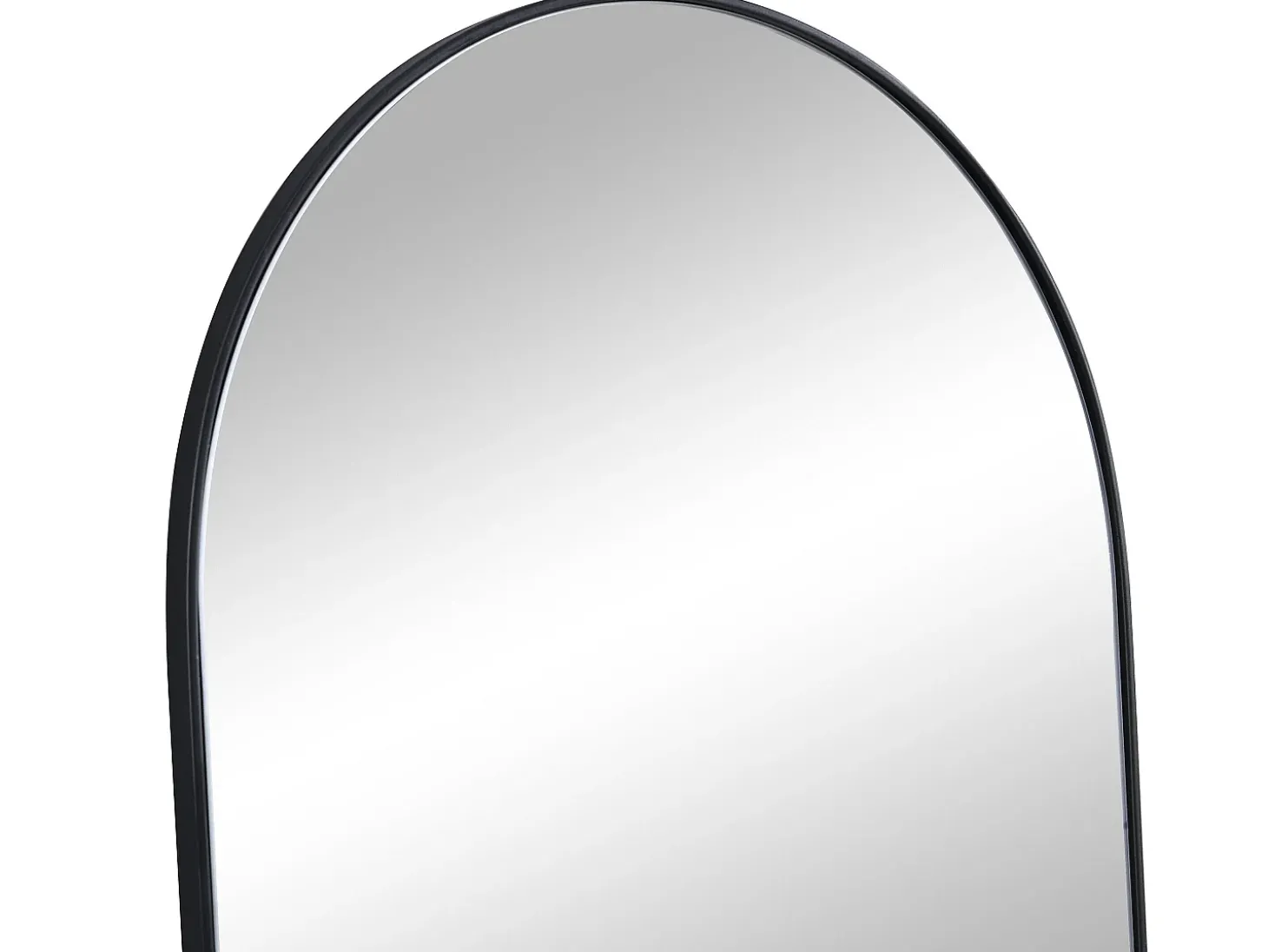 Espelho arqueado para pousar em metal - 65 x 170 cm - Preto - MAILEN