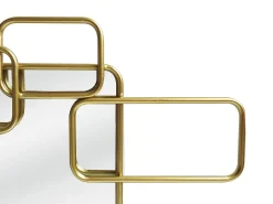 Espelho art déco assimétrico, L. 85 x A. 45 cm, Dourado, OMAYA
