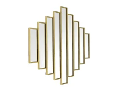 Espelho Art Déco simétrico em metal GALICE - C. 90 x A. 120 cm - Dourado