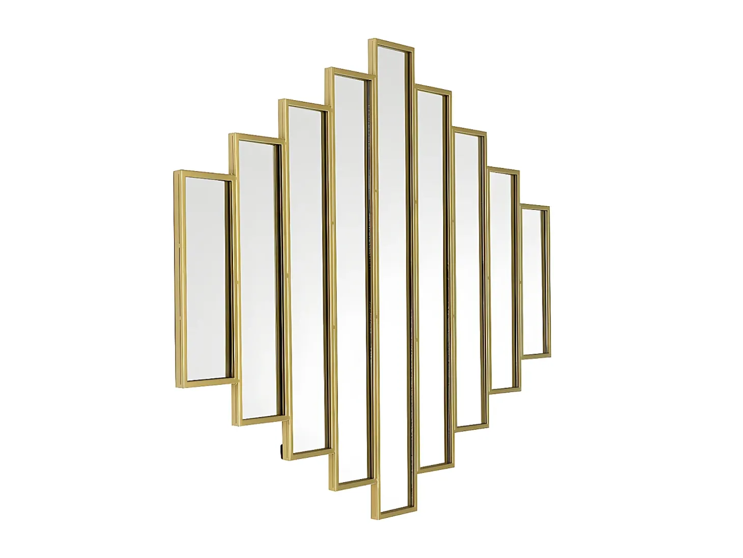 Espelho Art Déco simétrico em metal GALICE - C. 90 x A. 120 cm - Dourado