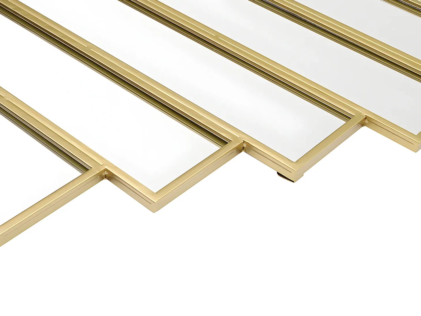 Espelho Art Déco simétrico em metal GALICE - C. 90 x A. 120 cm - Dourado