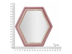 Espelho Balla, Espelho, Artigo de decoração de parede, Decoração com espelho, 75x4 h80 cm, Rosa